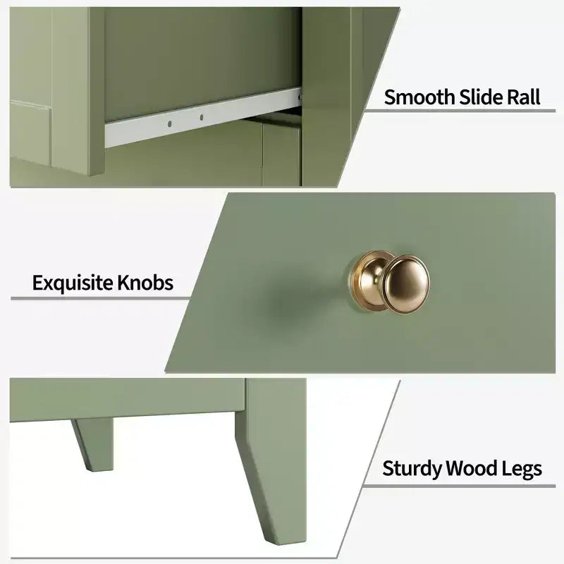 Commode à 5 tiroirs de 108 cm de haut pour chambre à coucher, armoire de rangement en bois avec tiroirs de 30 cm de profondeur et poignées en métal doré, idéale pour l'entrée ou le couloir