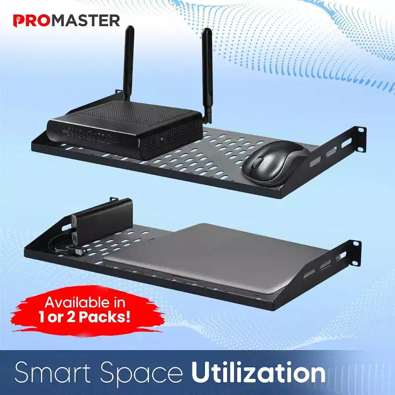 Étagère pour rack de serveur 1U, Plateau de montage universel pour rack de serveur, paquet de 2 (1/b)