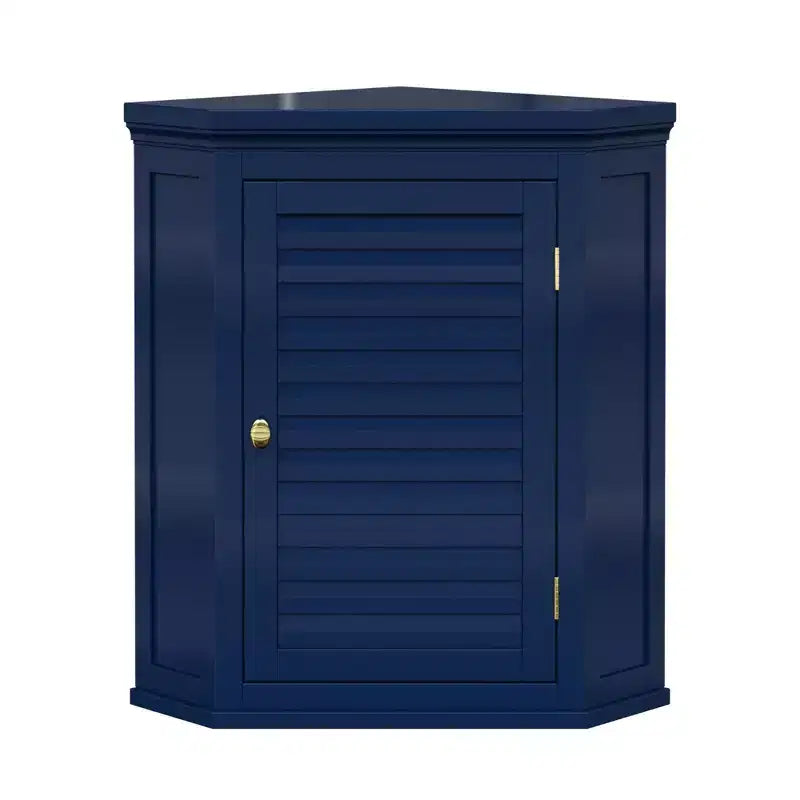 Armoire d'angle murale amovible Teamson Home Glancy à deux portes, vert sauge