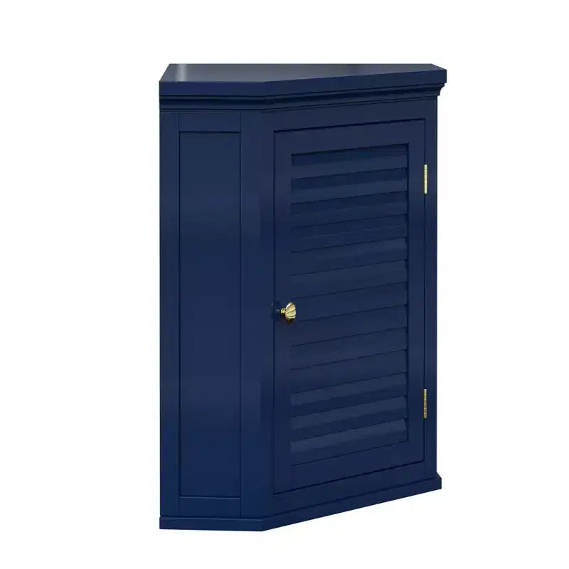 Armoire d'angle murale amovible Teamson Home Glancy à deux portes, vert sauge