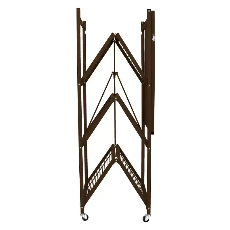 Étagère de rangement pliable polyvalente à 4 niveaux sur roulettes, fournie avec 4 tapis de protection imperméables magnétiques pour étagères en fil métallique, gris