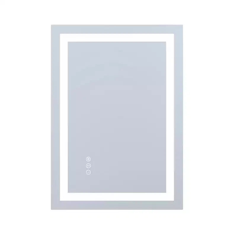Miroir de salle de bain LED 20x28 avec commande tactile dimmable, miroir de courtoisie mural anti-buée certifié ETL