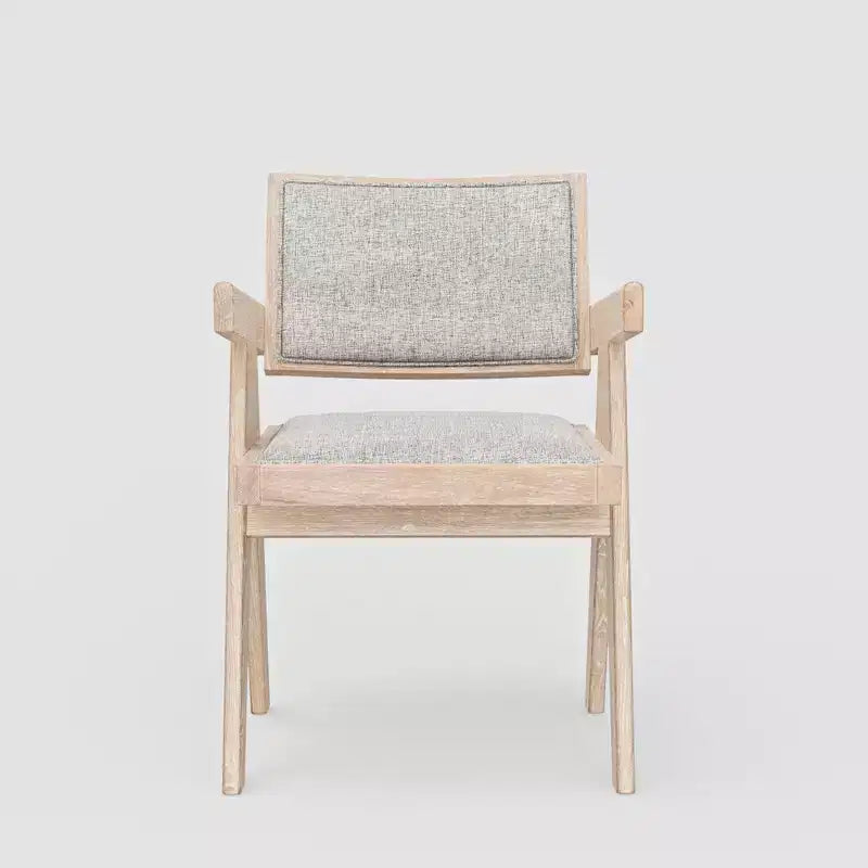 Ensemble de 2 chaises de salle à manger rembourrées, couleur bois flotté