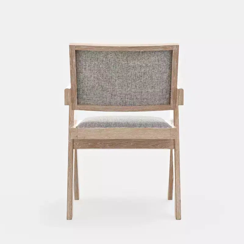 Ensemble de 2 chaises de salle à manger rembourrées, couleur bois flotté