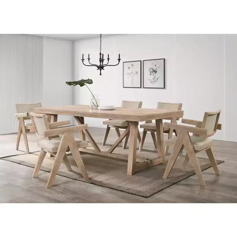Ensemble de 2 chaises de salle à manger rembourrées, couleur bois flotté