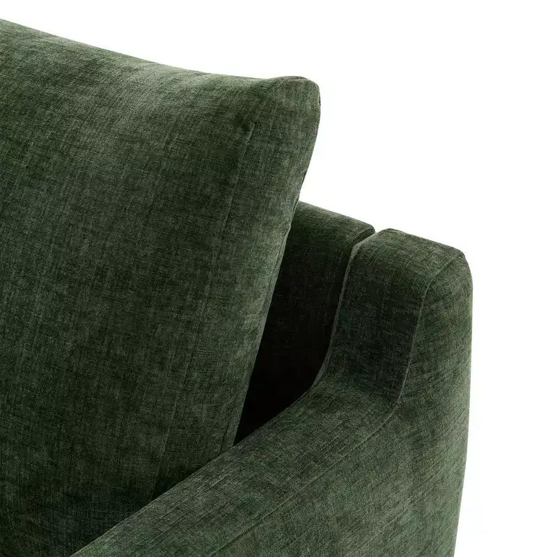 Fauteuil d'appoint minimaliste moderne avec cadre en bois massif ergonomique pour salon, coussins moelleux et design spacieux