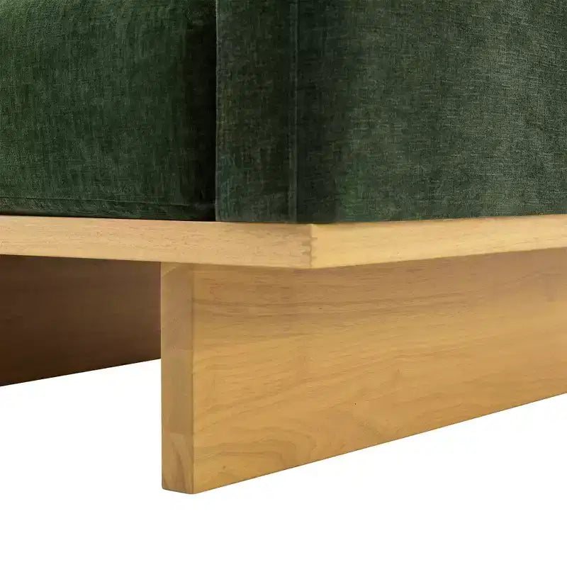 Fauteuil d'appoint minimaliste moderne avec cadre en bois massif ergonomique pour salon, coussins moelleux et design spacieux