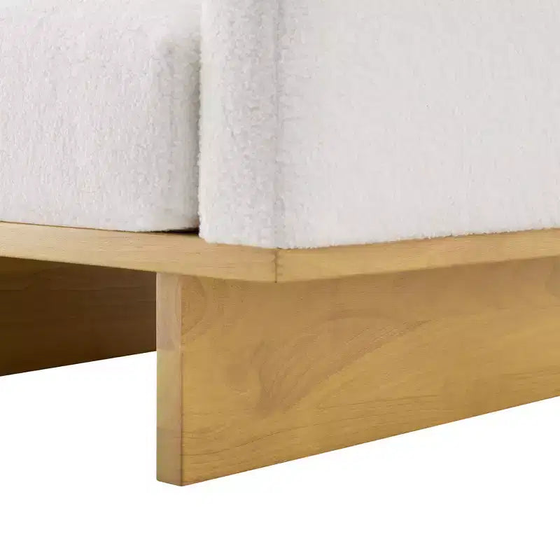 Fauteuil d'appoint minimaliste moderne avec cadre en bois massif ergonomique pour salon, coussins moelleux et design spacieux