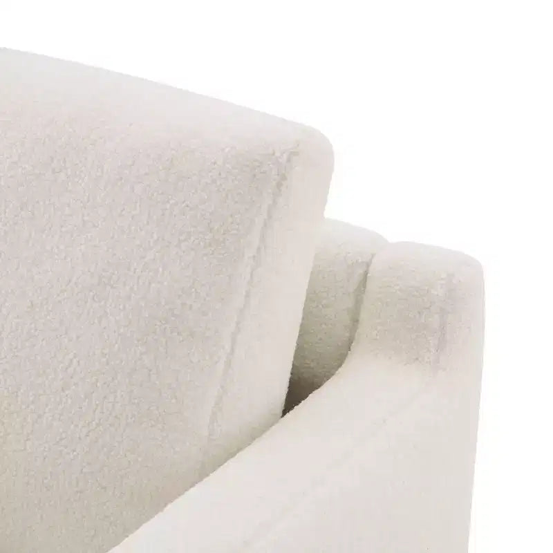Fauteuil d'appoint minimaliste moderne avec cadre en bois massif ergonomique pour salon, coussins moelleux et design spacieux