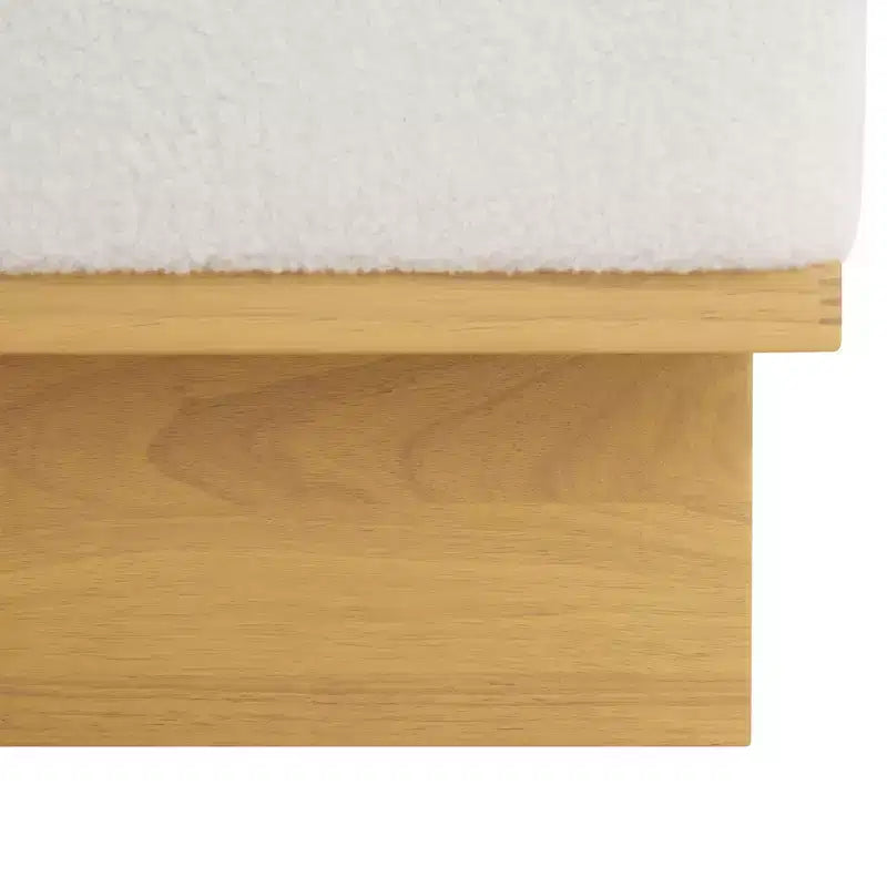 Fauteuil d'appoint minimaliste moderne avec cadre en bois massif ergonomique pour salon, coussins moelleux et design spacieux
