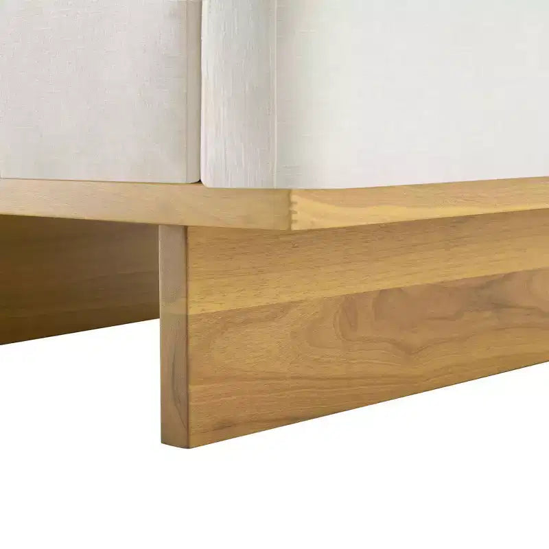 Fauteuil d'appoint minimaliste moderne avec cadre en bois massif ergonomique pour salon, coussins moelleux et design spacieux