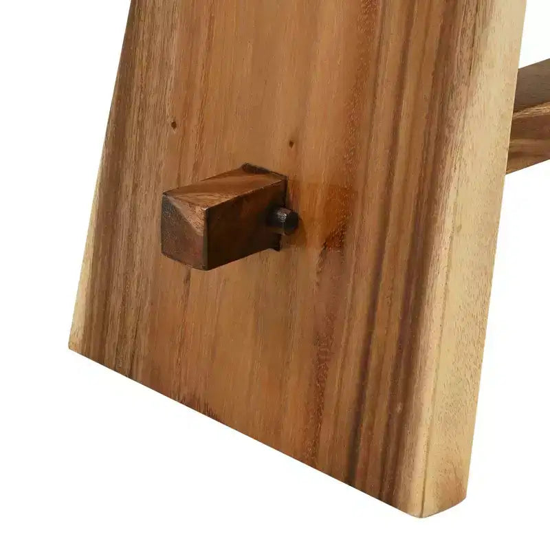 Tabouret de douche en bois de suar massif naturel 50 x 30 x 44 cm