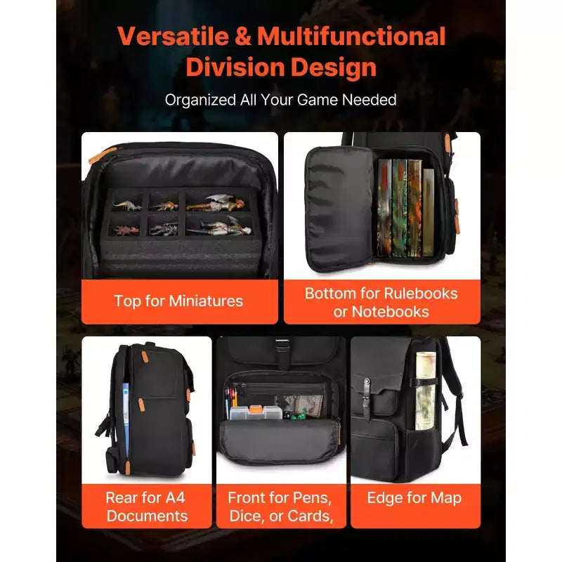 Sac de transport pour figurines miniatures, peut contenir 58 figurines d'infanterie, sac de transport miniature avec poignée et bandoulière réglable, noir