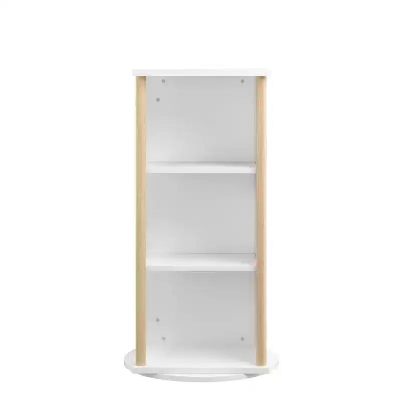 Bibliothèque rotative à 360° pour enfants avec tableau, étagère à livres rotative en bois à 3 niveaux et organiseur de jouets pour chambre de bébé et salle de jeux