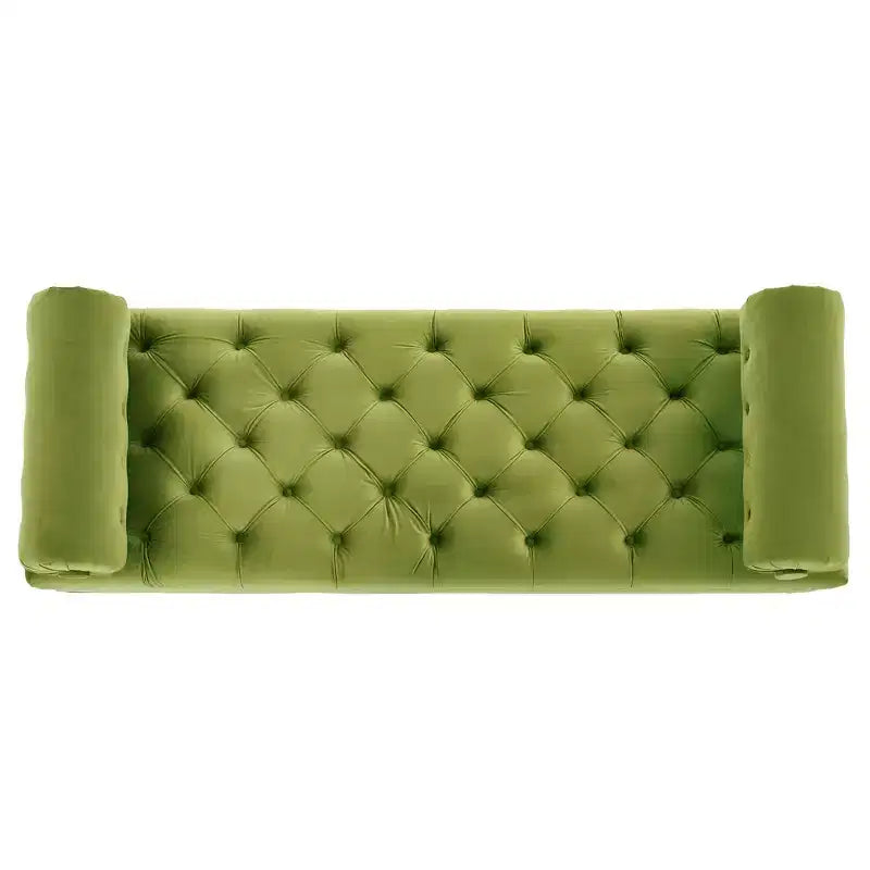 Banc de bout de lit, banc capitonné en velours, pouf de chambre à coucher, banc d'entrée de placard avec 2 oreillers détachables