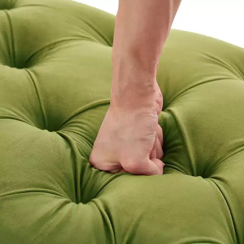 Banc de bout de lit, banc capitonné en velours, pouf de chambre à coucher, banc d'entrée de placard avec 2 oreillers détachables
