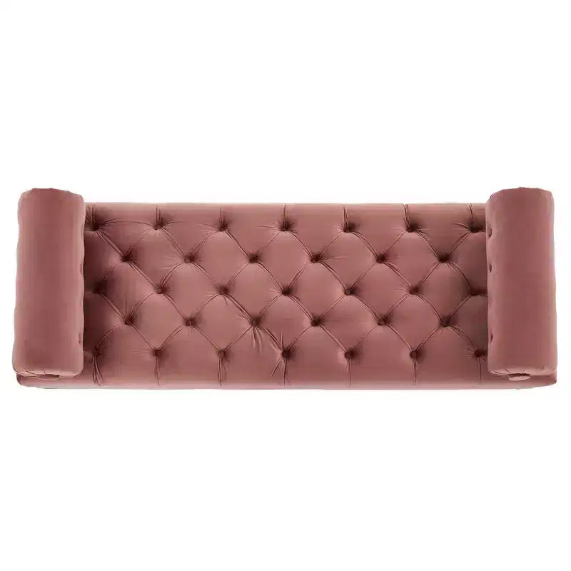 Banc de bout de lit, banc capitonné en velours, pouf de chambre à coucher, banc d'entrée de placard avec 2 oreillers détachables