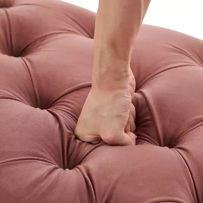 Banc de bout de lit, banc capitonné en velours, pouf de chambre à coucher, banc d'entrée de placard avec 2 oreillers détachables