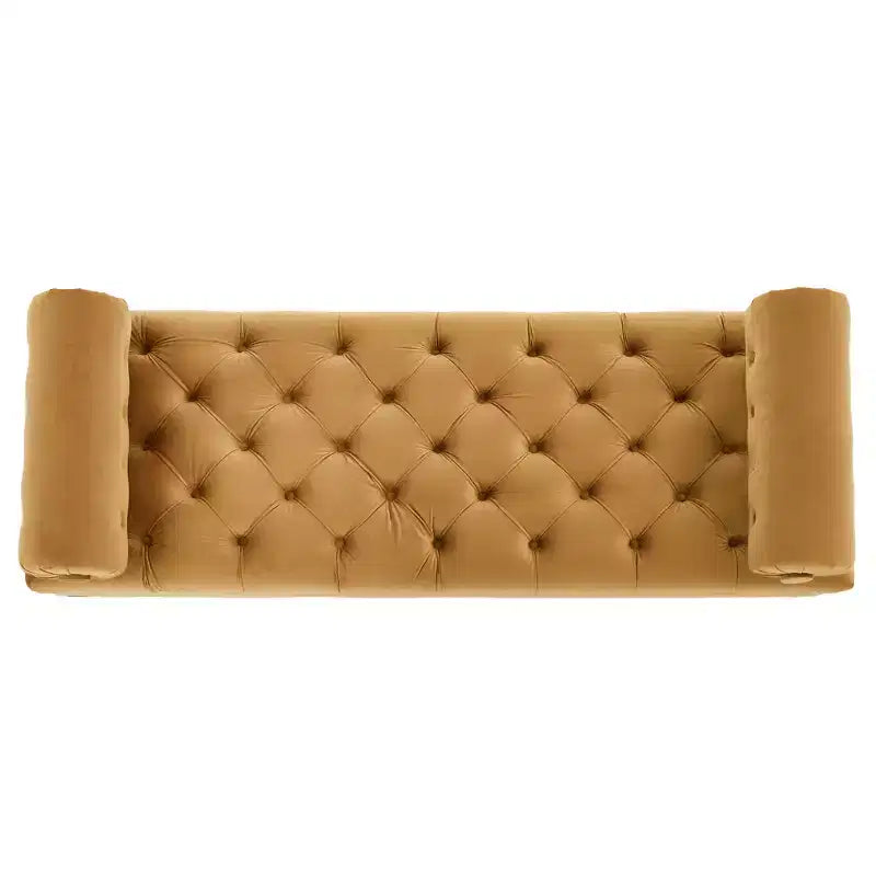 Banc de bout de lit, banc capitonné en velours, pouf de chambre à coucher, banc d'entrée de placard avec 2 oreillers détachables
