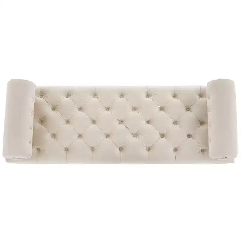Banc de bout de lit, banc capitonné en velours, pouf de chambre à coucher, banc d'entrée de placard avec 2 oreillers détachables