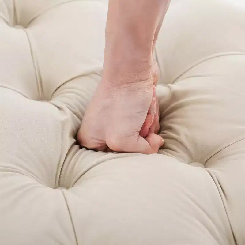 Banc de bout de lit, banc capitonné en velours, pouf de chambre à coucher, banc d'entrée de placard avec 2 oreillers détachables