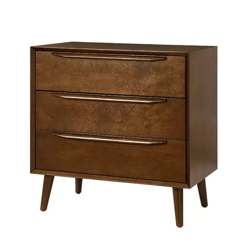 Commode d'appoint à 3 tiroirs, noire