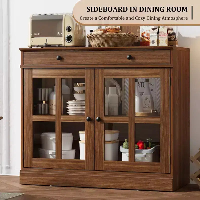 Meuble de Rangement de Cuisine, Buffet avec Rangement, Meuble Bar à Café Moderne, pour Salle à Manger, Cuisine