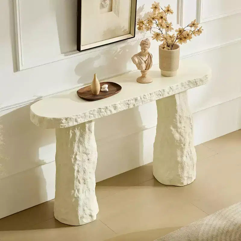 53.94 Table console en fibre de verre moderne avec pieds irréguliers