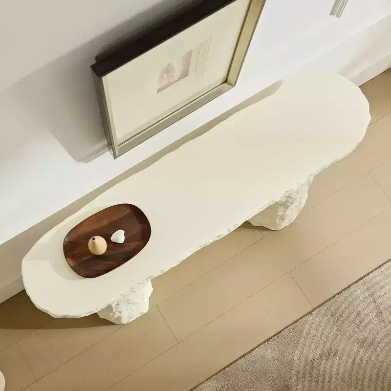 53.94 Table console en fibre de verre moderne avec pieds irréguliers