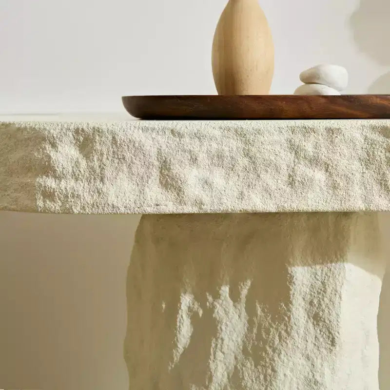 53.94 Table console en fibre de verre moderne avec pieds irréguliers