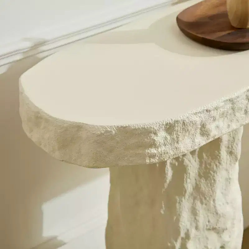 53.94 Table console en fibre de verre moderne avec pieds irréguliers