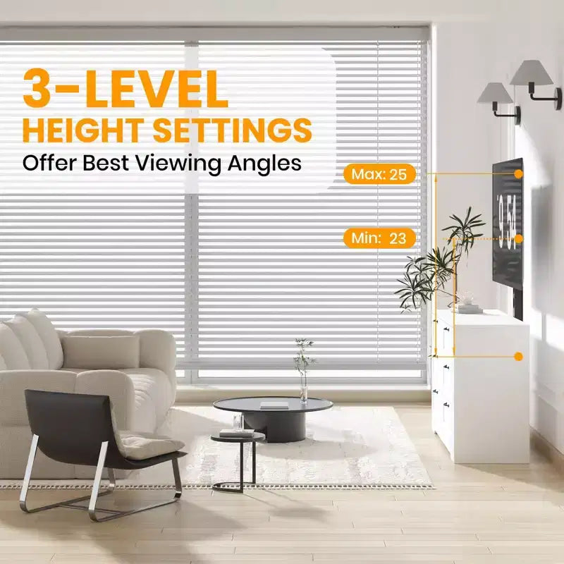 Meuble TV avec support et 6 tiroirs. Meuble TV pour téléviseurs de 32 à 80 pouces. Console multimédia réglable en hauteur pour chambre et salon.