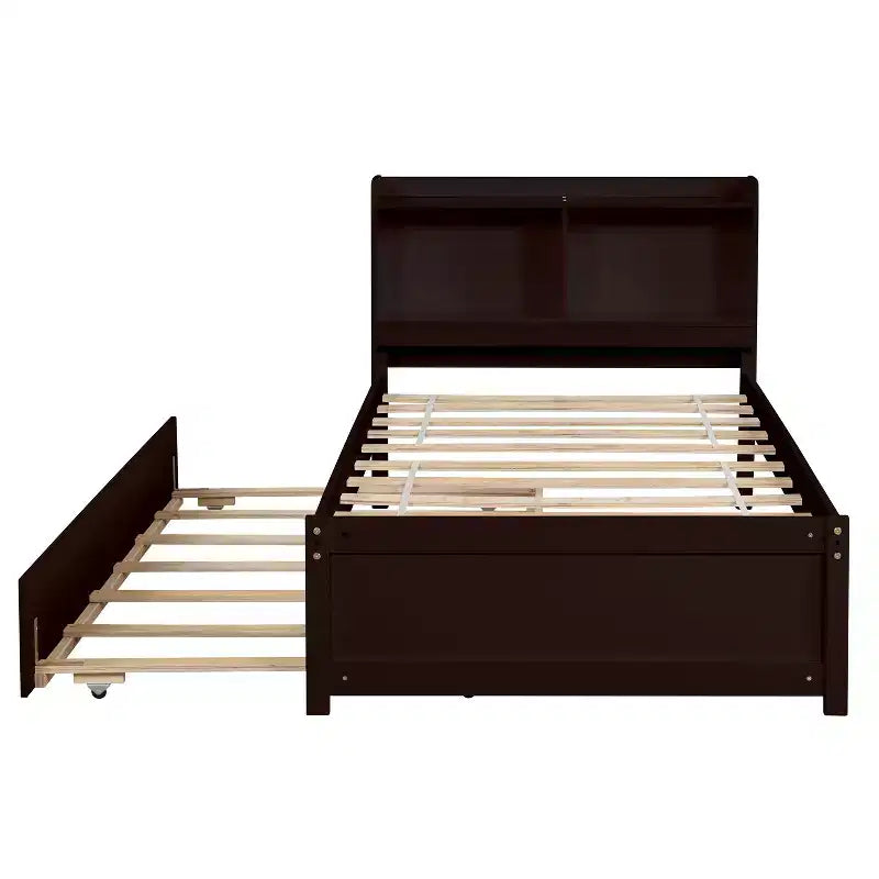 Cadre de lit simple Rangement sous le lit Pas besoin de sommier Design silencieux