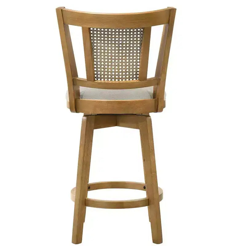 Tabouret de bar rembourré réglable en hauteur avec assise pivotante et repose-pieds