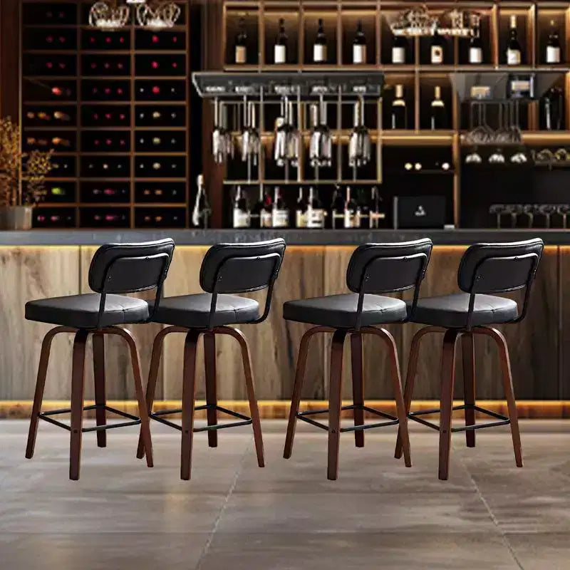 Tabourets de bar à hauteur de comptoir pivotants à 360°, ensemble de 2