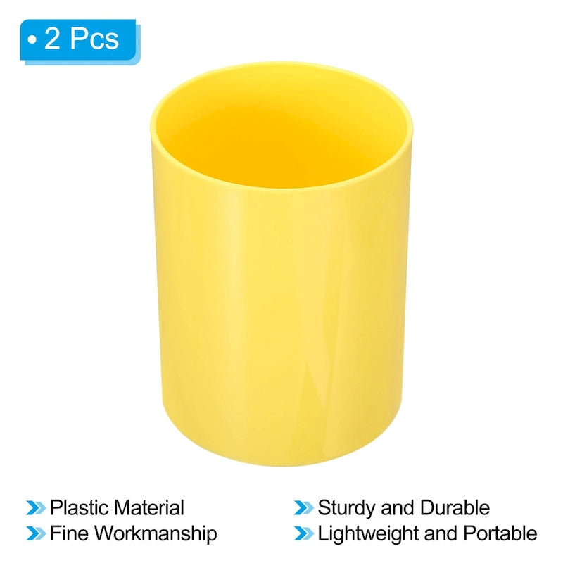 2x porte-crayons, porte-pinceaux de maquillage rond en plastique, organisateur de bureau