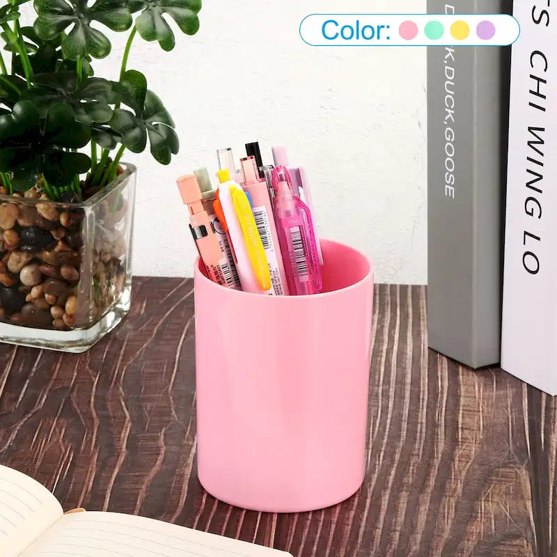 2x porte-crayons, porte-pinceaux de maquillage rond en plastique, organisateur de bureau