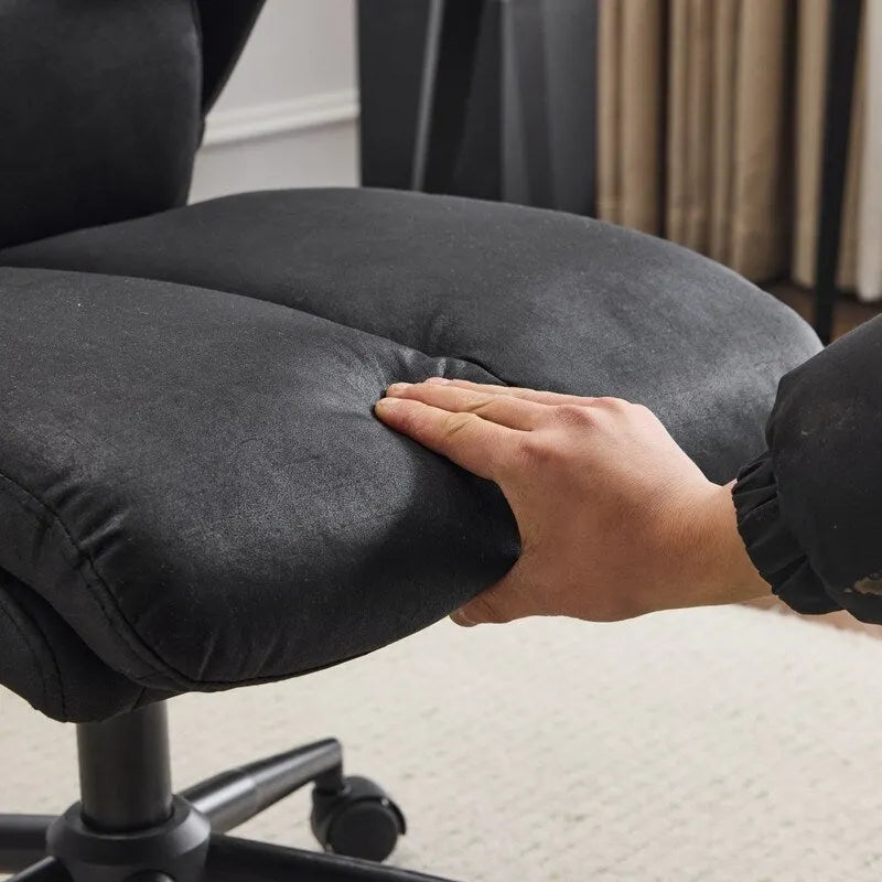 Chaise de bureau pivotante à dossier mi-hauteur 28W avec accoudoirs réglables - N/A