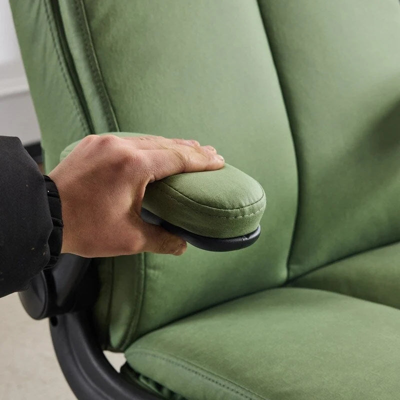 Chaise de bureau pivotante à dossier mi-hauteur 28W avec accoudoirs réglables - N/A