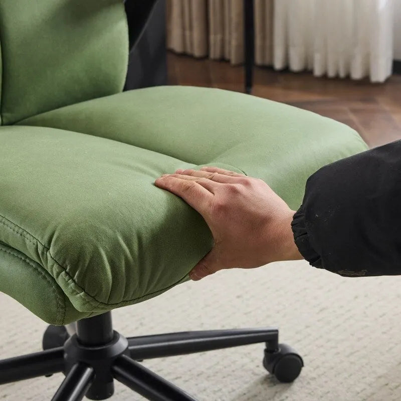 Chaise de bureau pivotante à dossier mi-hauteur 28W avec accoudoirs réglables - N/A