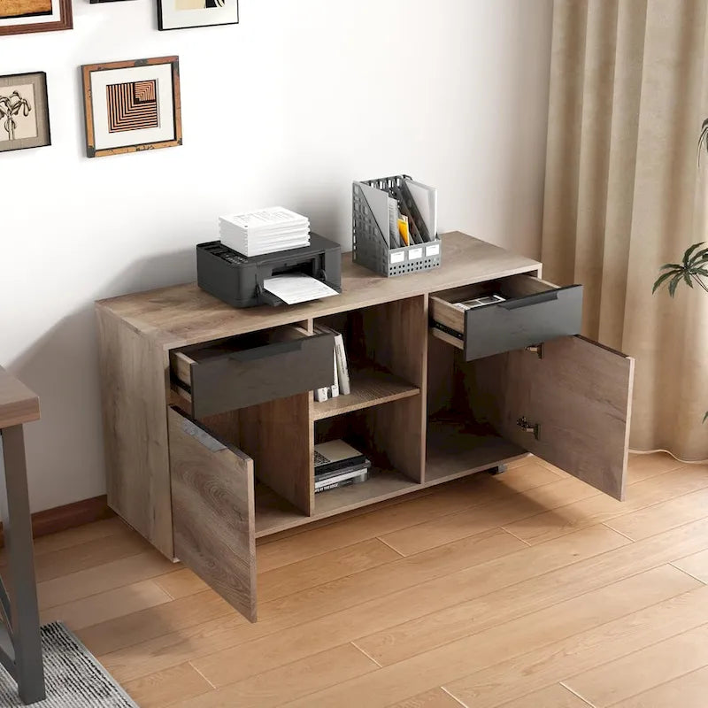 WESOME 47 Grand Meuble de Rangement Latéral Mobile avec Roues Support d'Imprimante