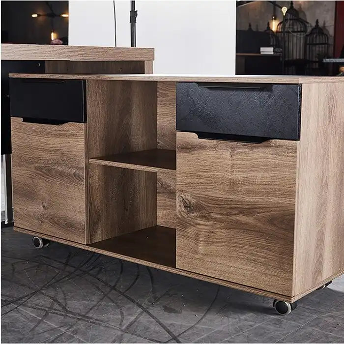 WESOME 47 Grand Meuble de Rangement Latéral Mobile avec Roues Support d'Imprimante