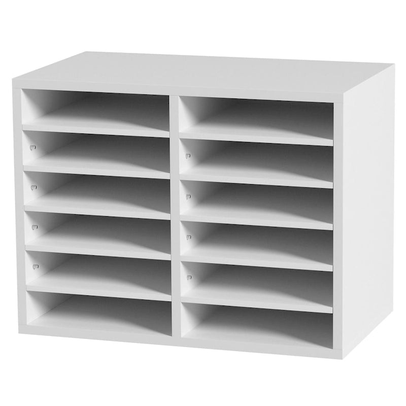 Organisateurs de documents de bureau à 12 compartiments avec étagères réglables et amovibles – Un ajout parfait à tout espace
