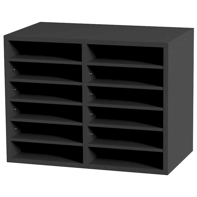 Organisateurs de documents de bureau à 12 compartiments avec étagères réglables et amovibles – Un ajout parfait à tout espace