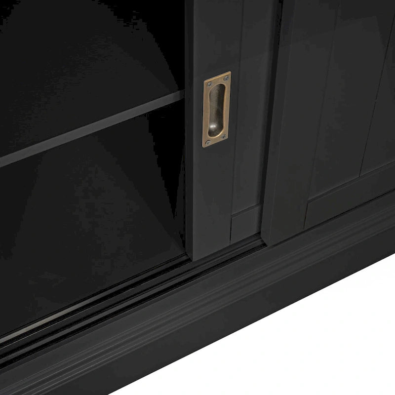 Étagère haute moderne avec éclairage LED et options de rangement polyvalentes