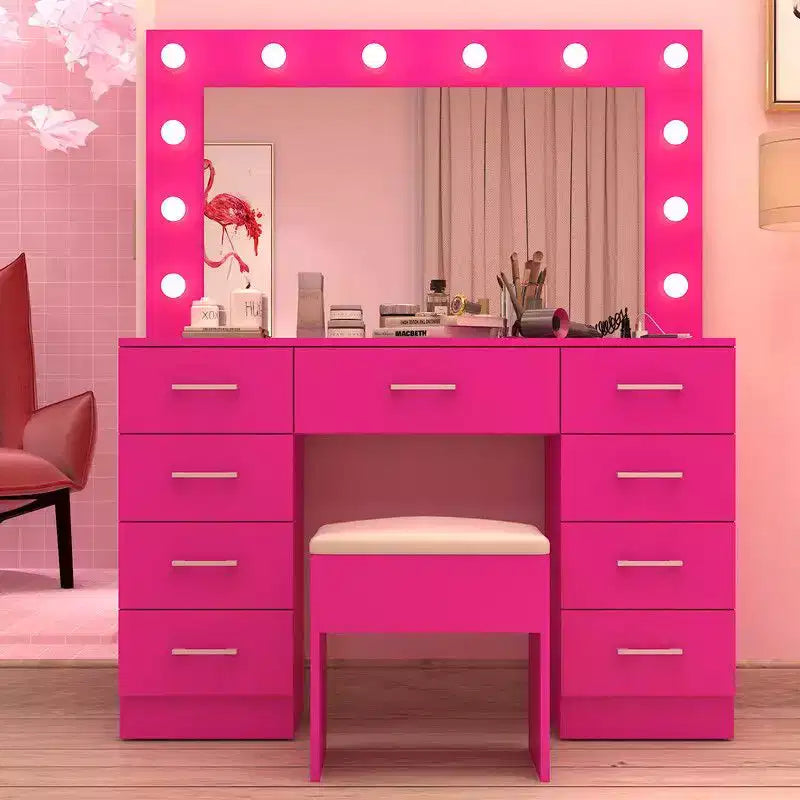 Ensemble de coiffeuse blanche