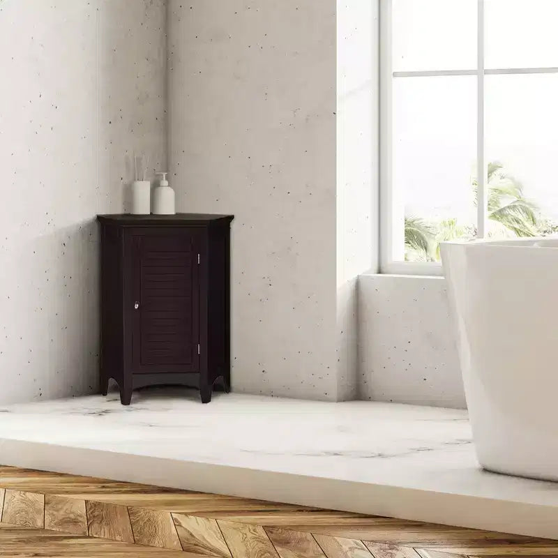 Teamson Home Glancy Freestanding Corner Floor Cabinet