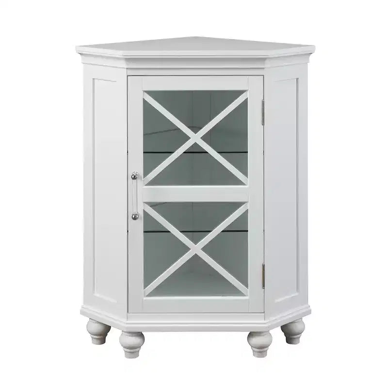 Meuble d'angle de sol en bois autoportant Teamson Home Blue Ridge