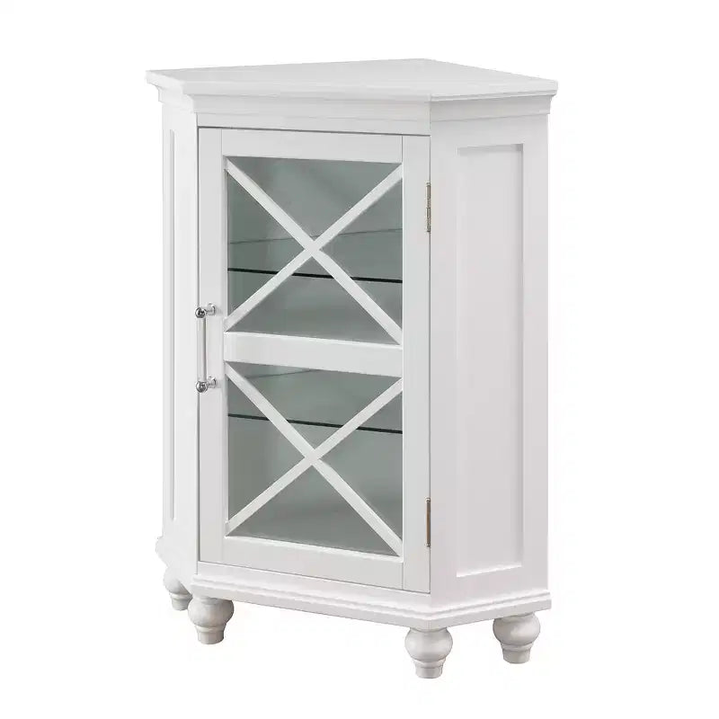 Meuble d'angle de sol en bois autoportant Teamson Home Blue Ridge