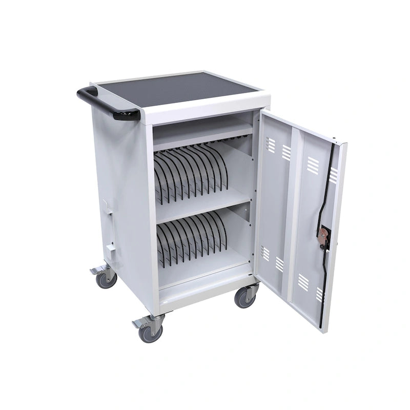 Chariot et armoire de recharge mobile pour tablettes et ordinateurs portables 32 appareils
